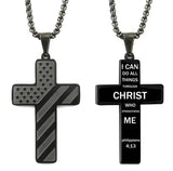 Hot American Flag Cross Necklace