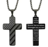 Hot American Flag Cross Necklace