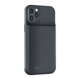 Portable black power battery charging case for iphone