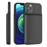 Portable black power battery charging case for iphone